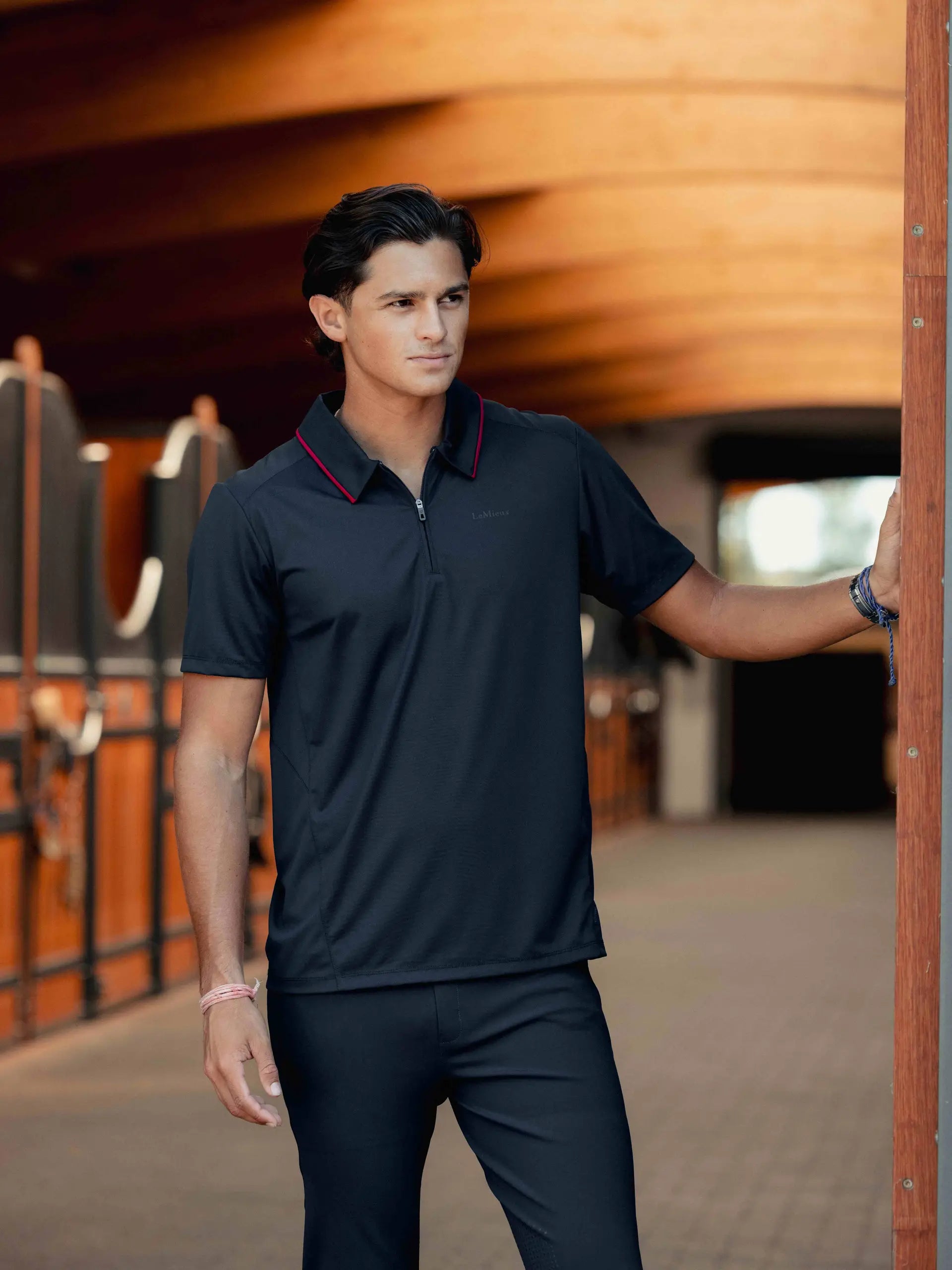 LEMIEUX Mens Performance Polo Shirt Navy - Equiflair Equestrian Apparel