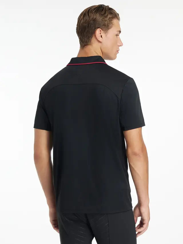 LEMIEUX Mens Performance Polo Black - Equiflair Activewear Polo Shirt