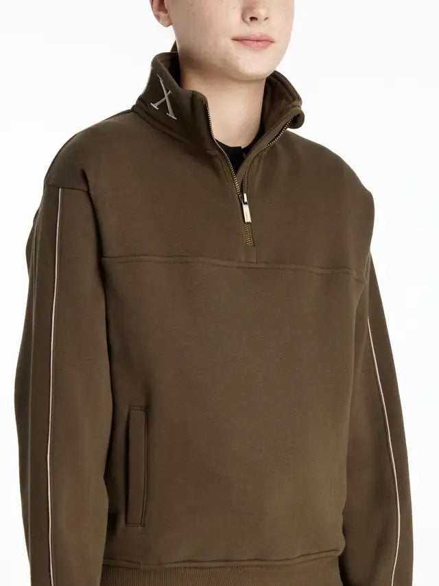 LEMIEUX YOUNG RIDER Kate Quarter Zip Sweat Alpine - Equiflair - Olive Green, Stylish, Comfortable Layering for Young Equestrian