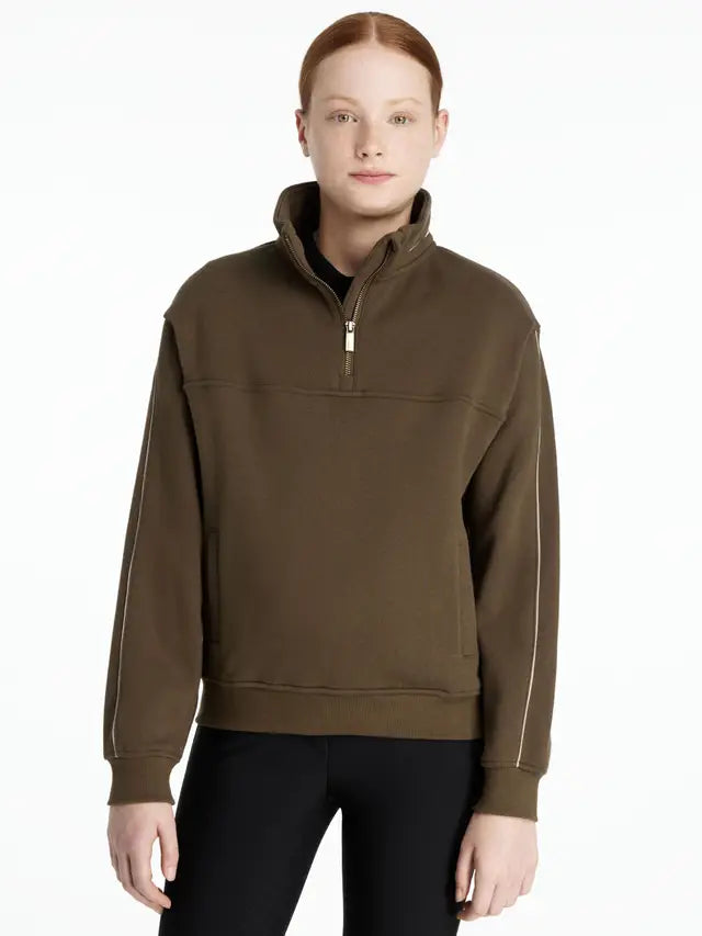 LEMIEUX YOUNG RIDER Kate Quarter Zip Sweatshirt Alpine Green | Women's Riding Apparel
