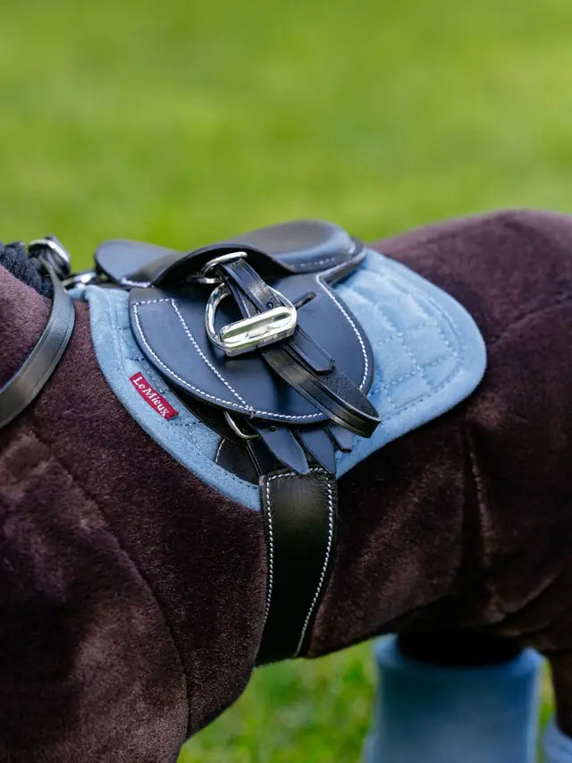LeMieux Toy Pony Pad - Ice Blue Miniature Saddle Pad for Toy Horses - Equiflair