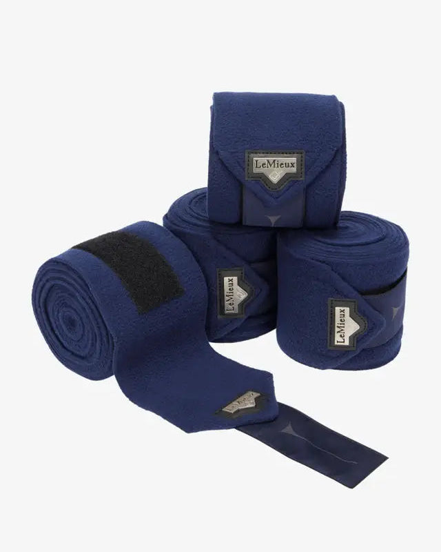 LeMieux Elevate Polo Bandages - Navy Blue Horse Leg Wraps | Equine Bandages for Horses