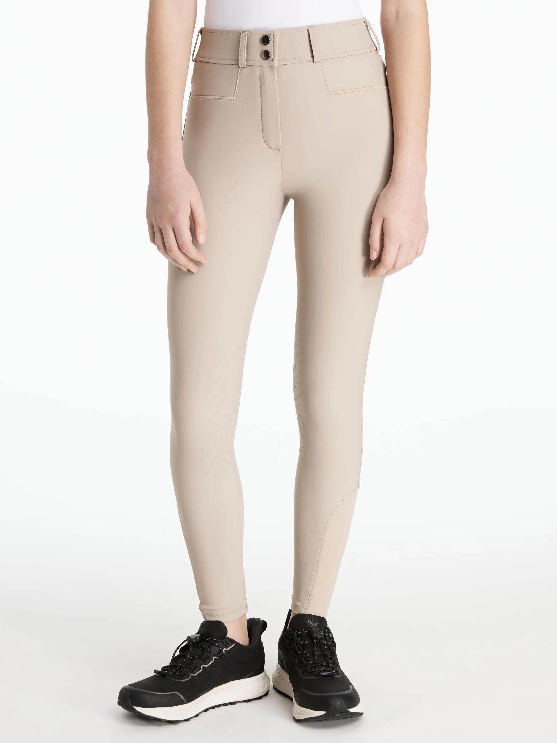 LeMieux Young Rider Izzy Knee Grip Breeches Almond