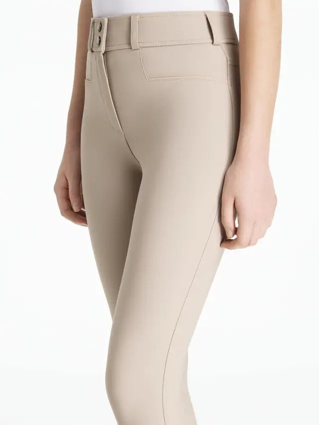 LeMieux Young Rider Izzy Knee Grip Breeches Almond