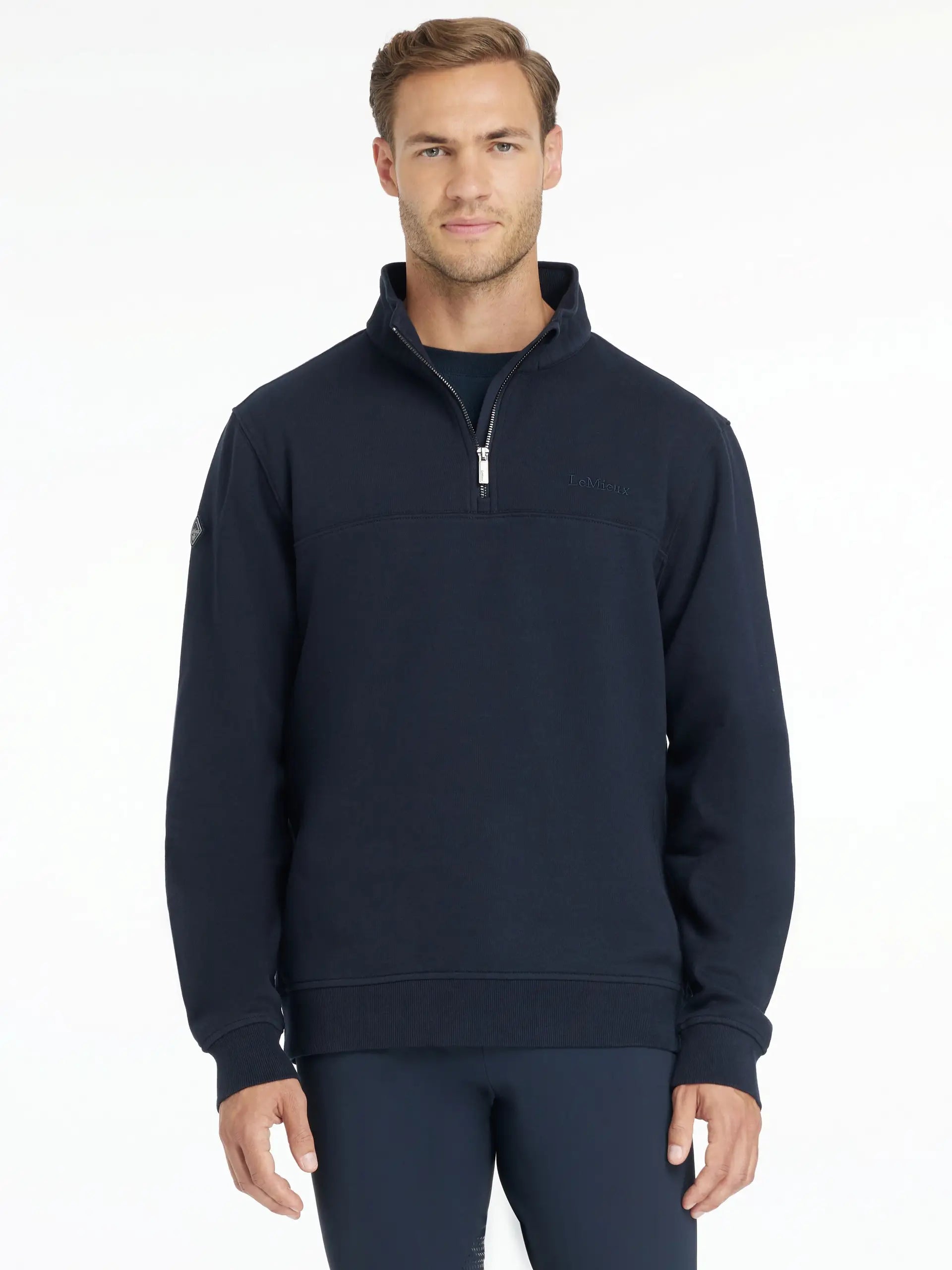 LeMieux Mens Quarter Neck Sweat Navy