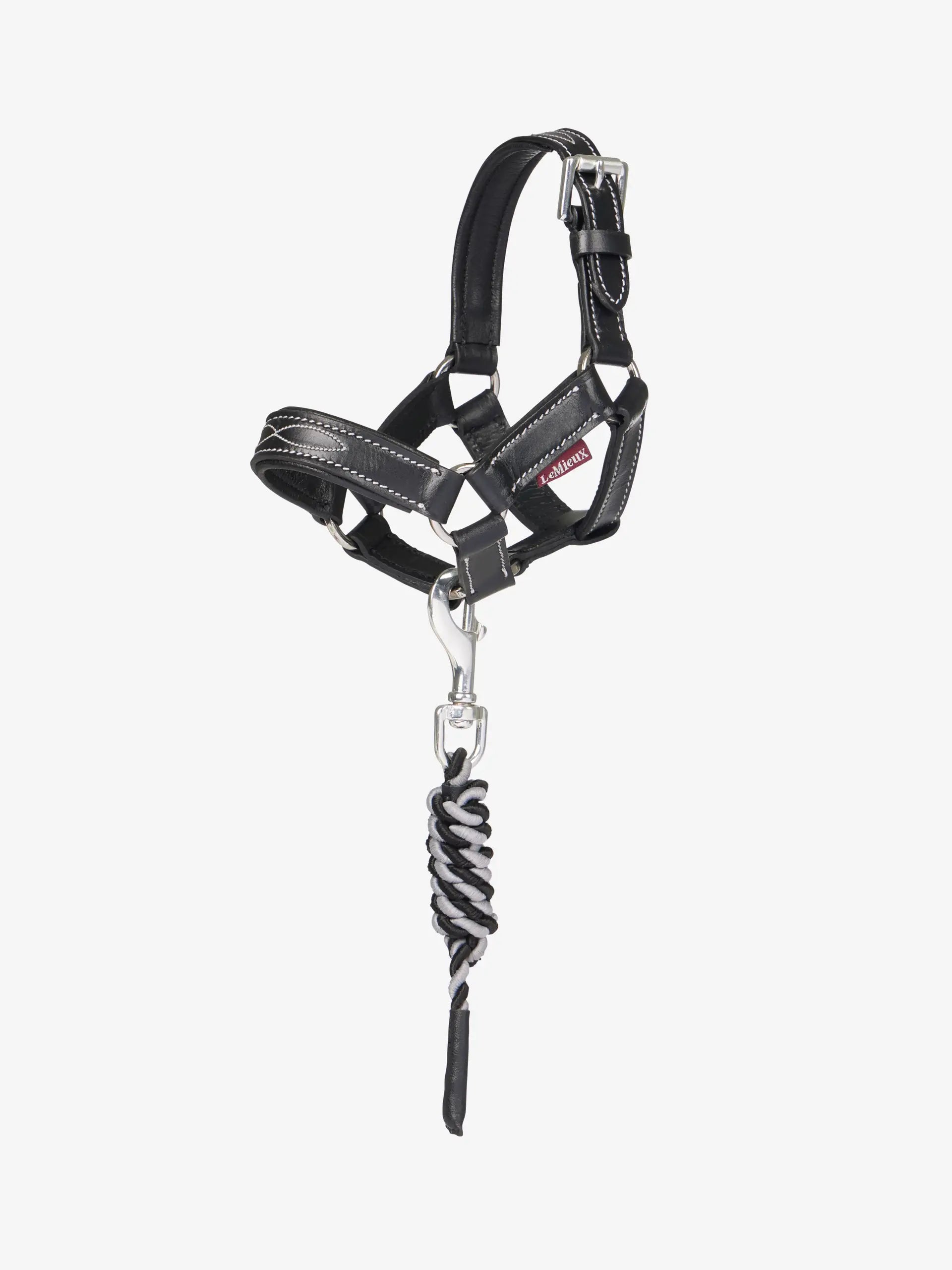 LeMieux Toy Pony Leather Headcollar & Leadrope Black | Equiflair