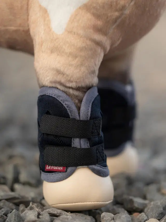 LeMieux Toy Pony travel boots and tail guard navy realistic toy set