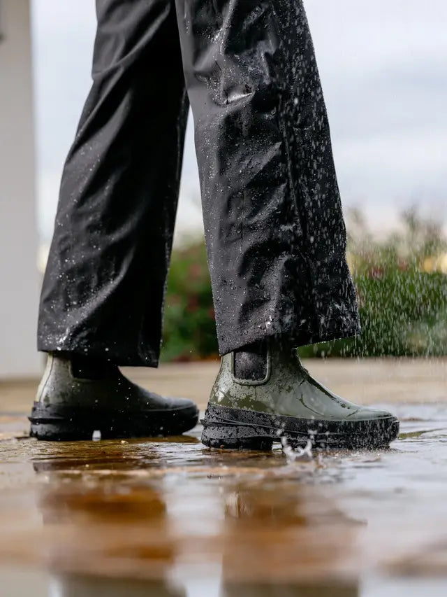 Lemieux Bramshaw Chelsea Welly Boots Olive: Waterproof Equestrian Wellingtons with Grip Rubber Outsole.