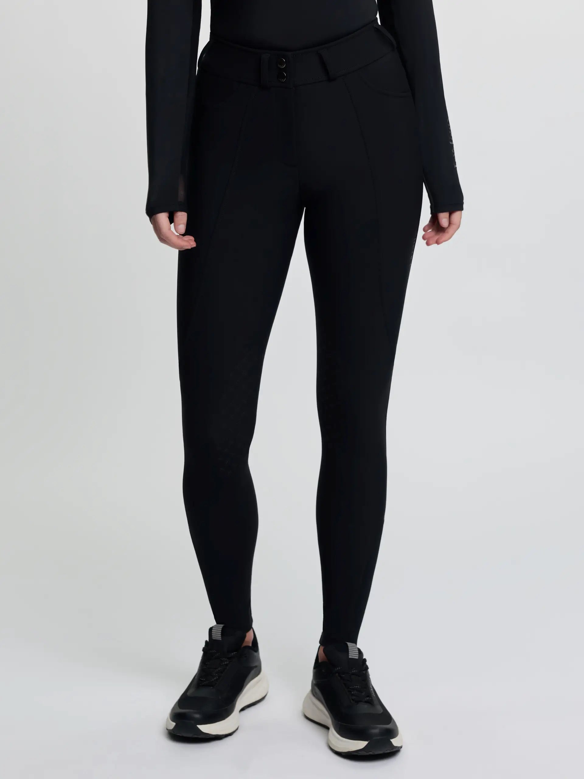 LeMieux Brilliance Knee Grip Breeches Black - Women's Equestrian Riding Pants