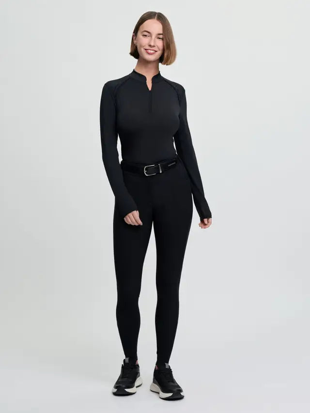 LeMieux Brilliance Black Knee Grip Breeches for Women - Equestrian Riding Apparel