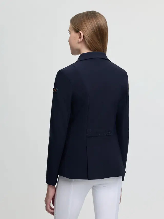 LeMieux Brilliance Junior Pro Show Jacket Navy with sparkle detailing for young riders.