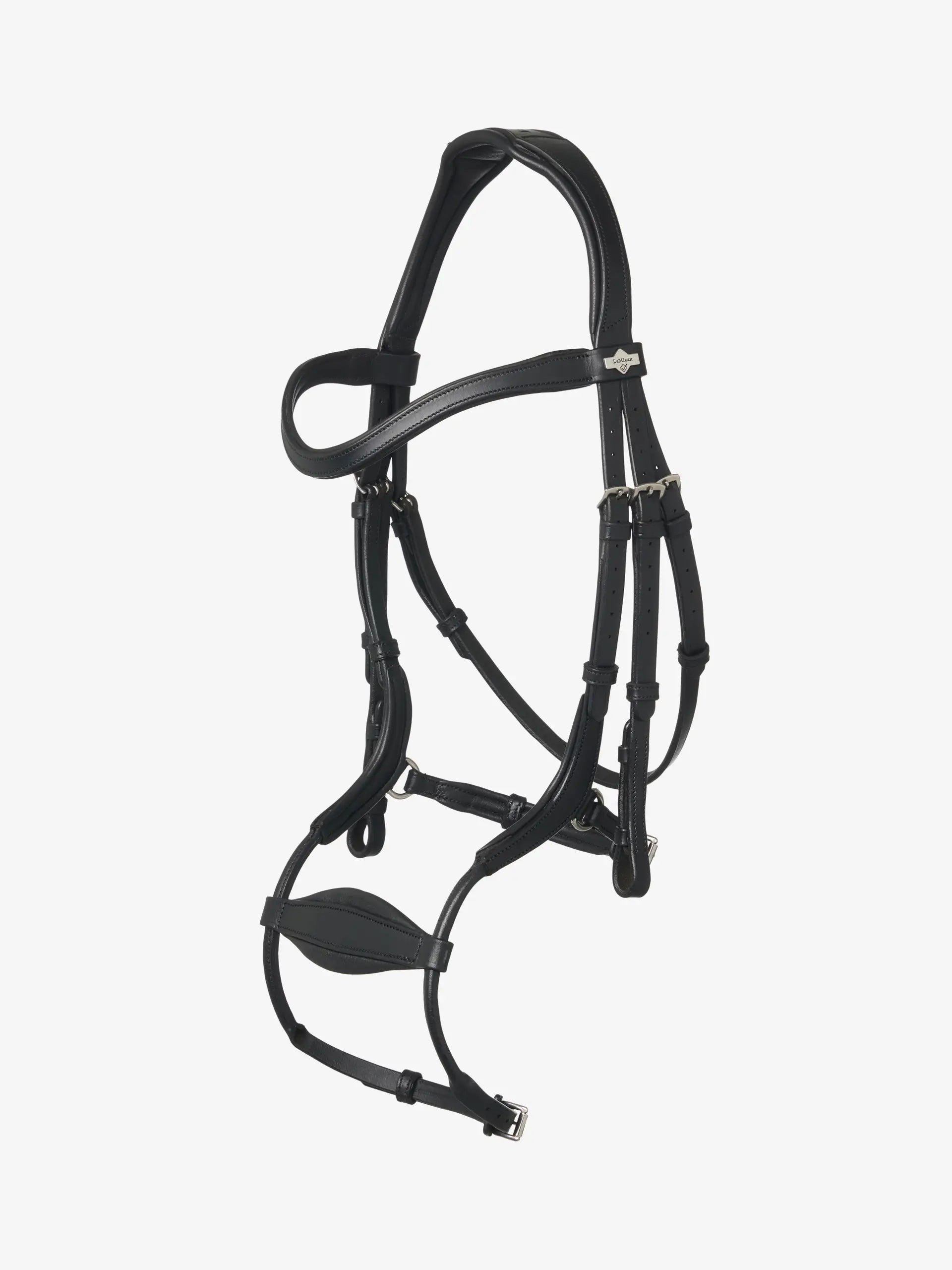 LeMieux Arika Anatomic Adjustable Noseband Bridle Black/Silver
