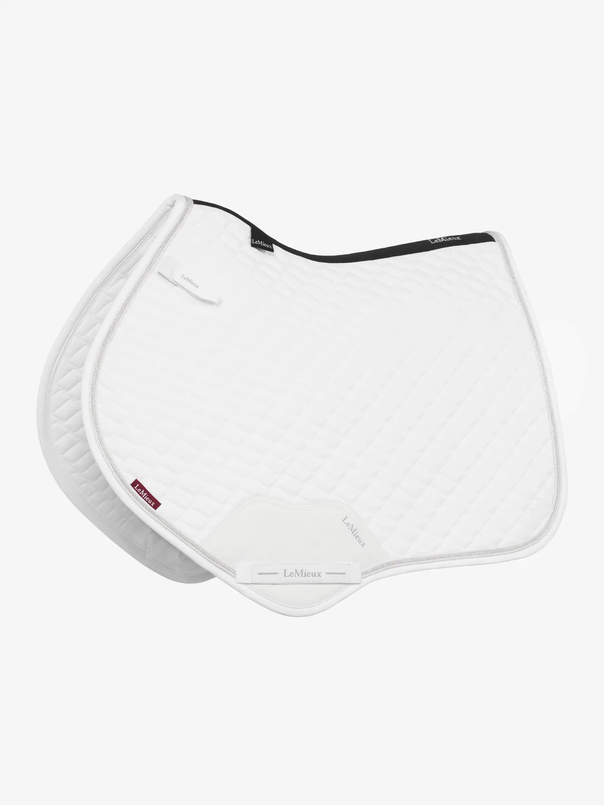 LeMieux Brilliance Close Contact Square Saddle Pad - White, Competition Ready