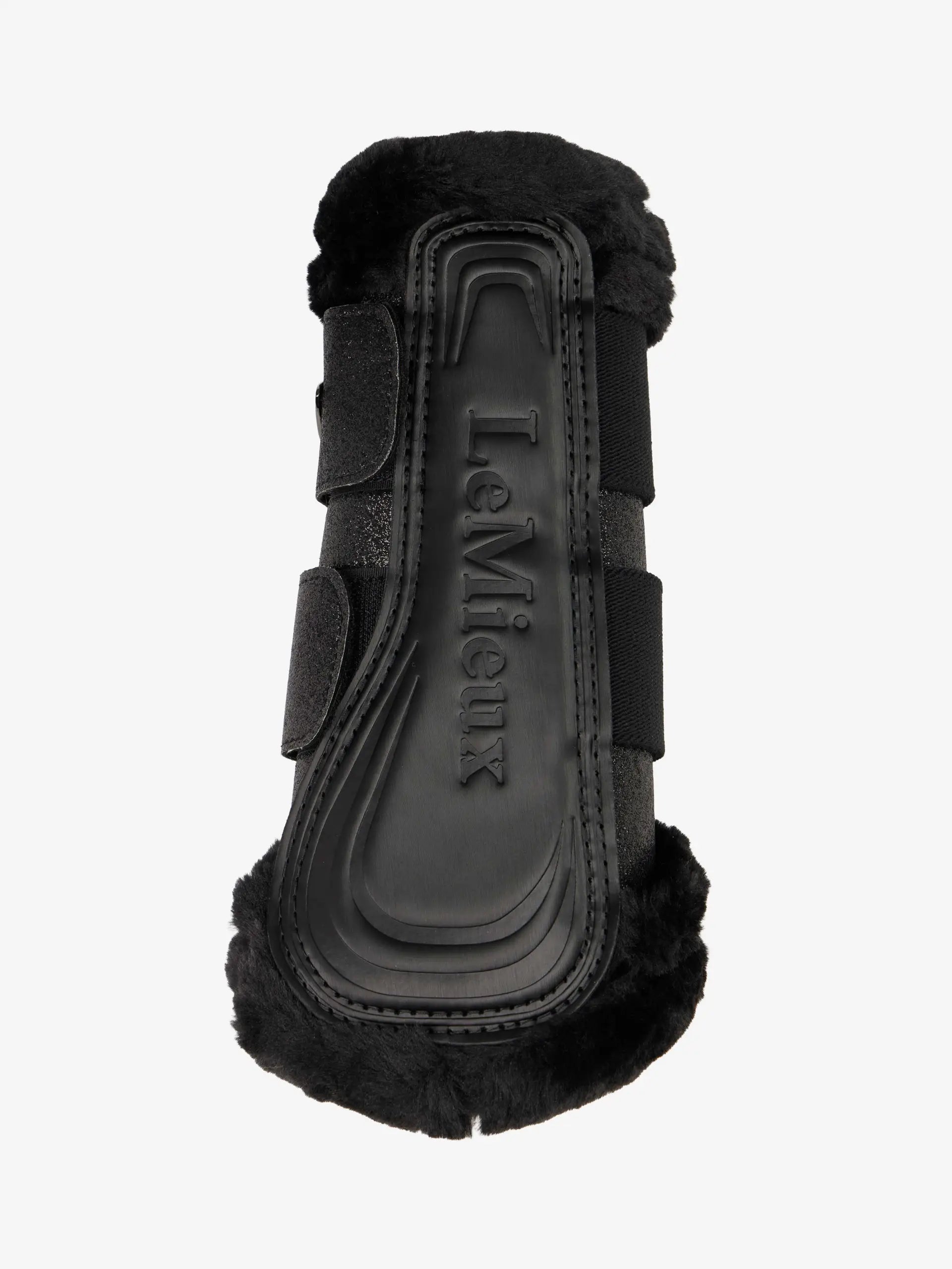 LeMieux Brilliance Fleece Edged Brushing Boot Black - Horse Leg Protection