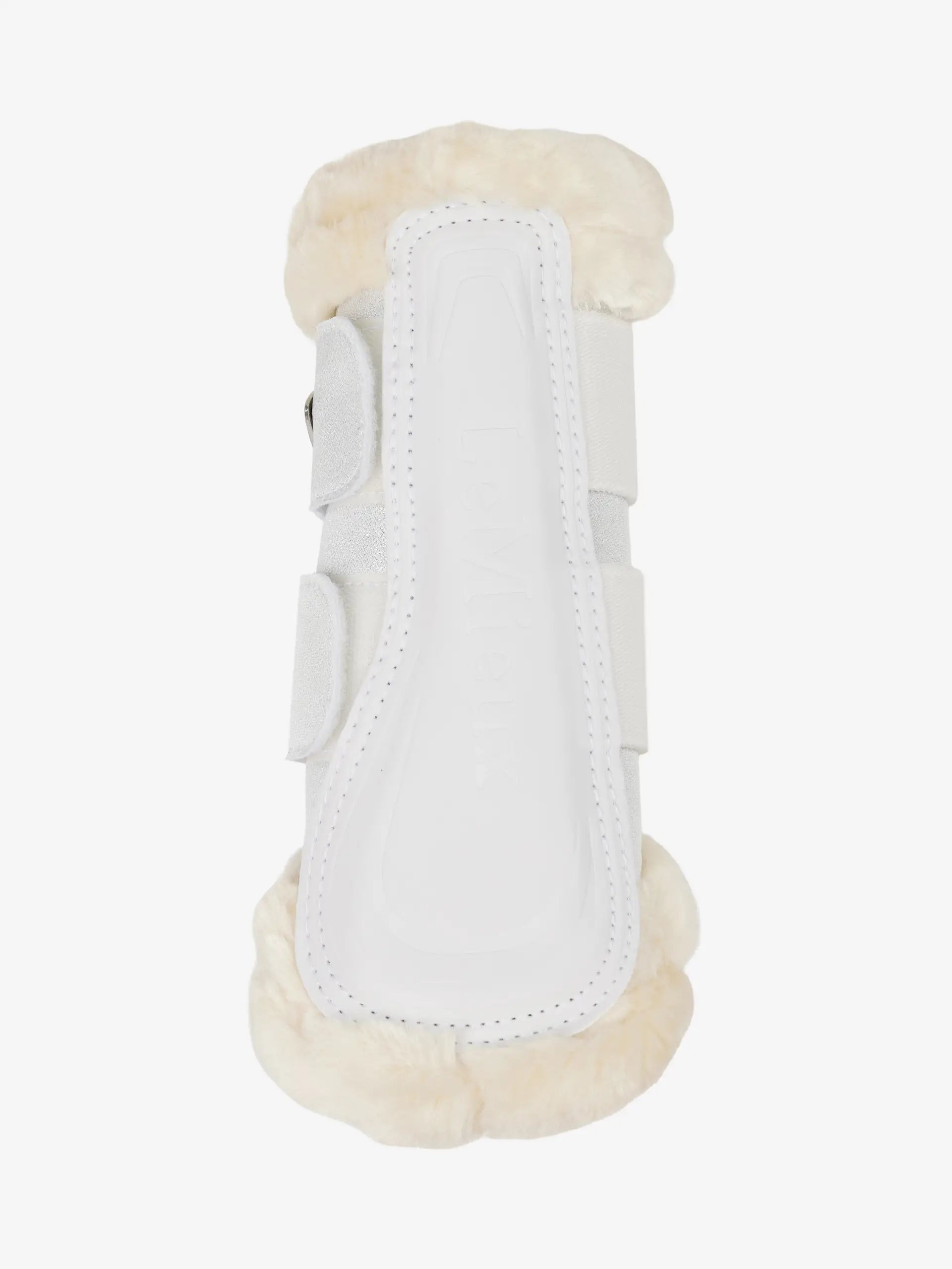 LeMieux Brilliance Fleece Edged Brushing Boots - White - Horse Leg Protection