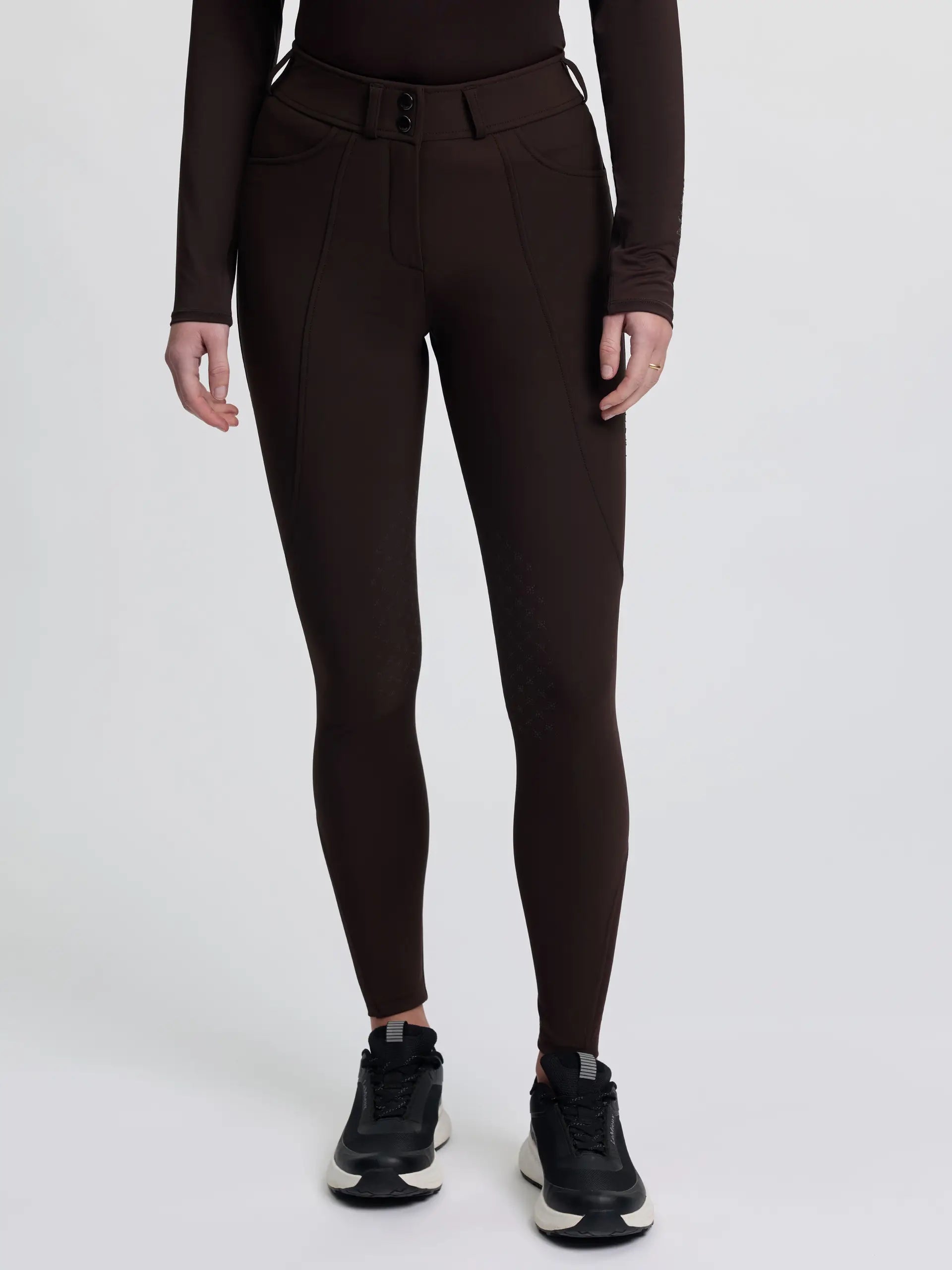 LeMieux Brilliance Espresso Knee Grip Riding Breeches for Women