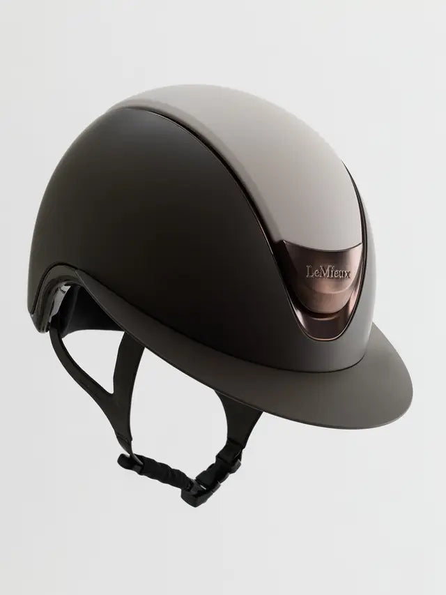 LeMieux Verv Helmet Matte Stone Interchangeable Top Panel with Rose Gold Accent