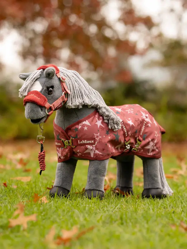 LeMieux Toy Pony Printed Turnout Rug Spiced Earth - Autumn Outdoor Play