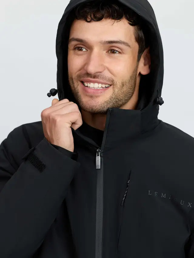 LEMIEUX Men's Waterproof Training Coat Black - Durable, breathable riding jacket by Equiflair.