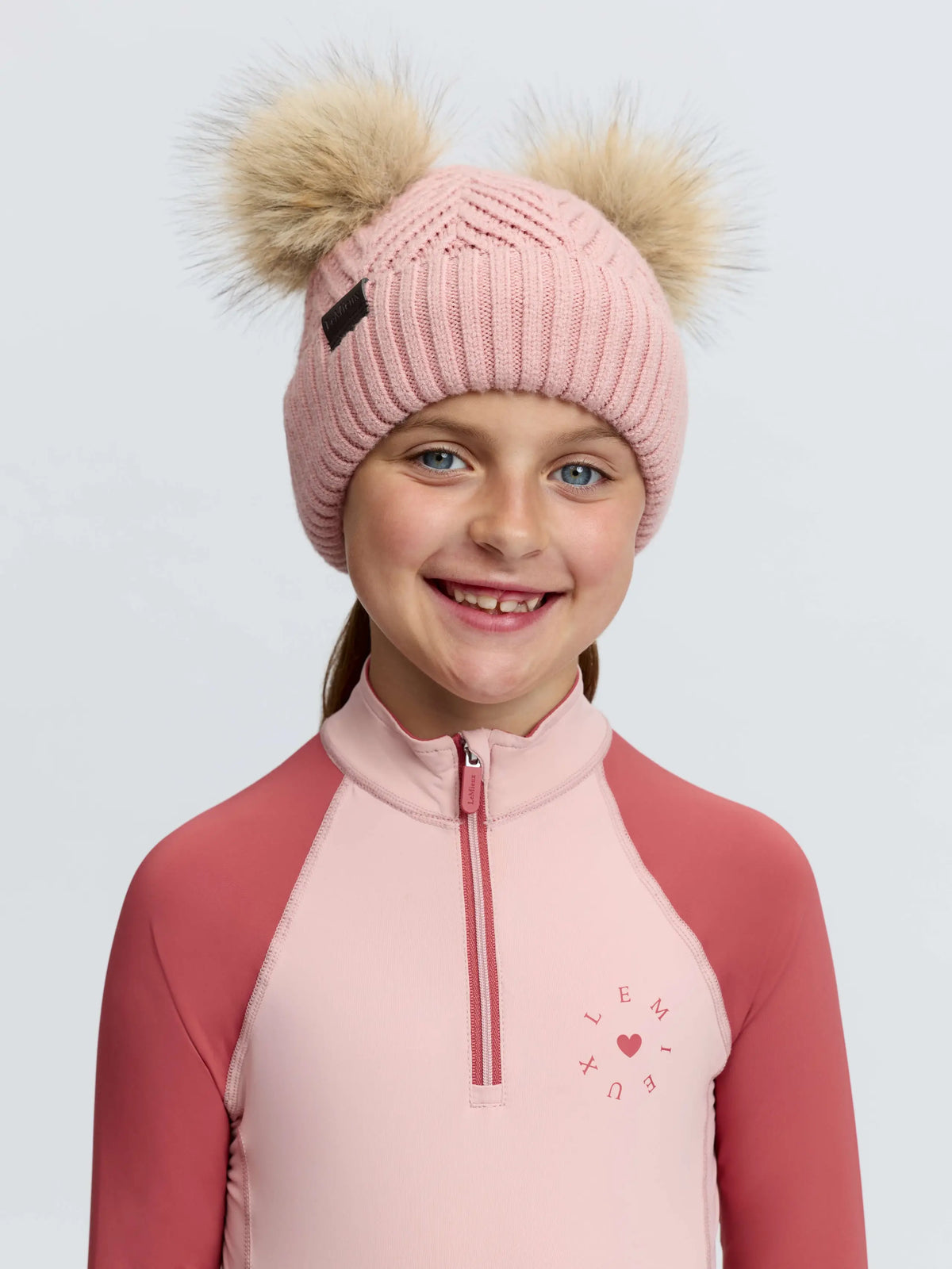 LeMieux Mini Double Pom Beanie Petal