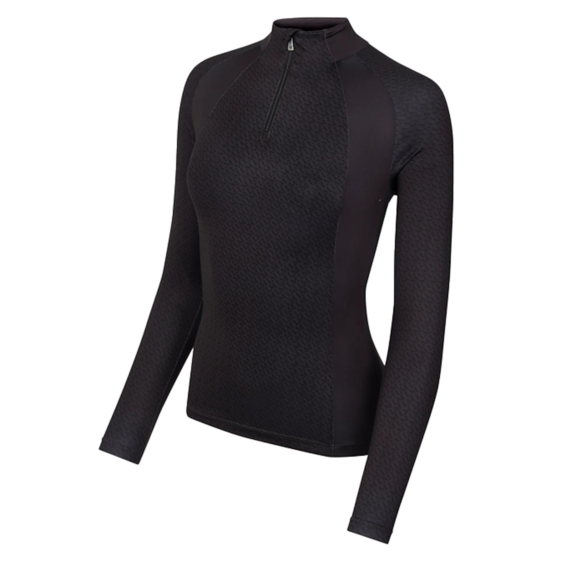 LEMIEUX Faith Cinder Base Layer - Black Long Sleeve Quarter Zip Shirt