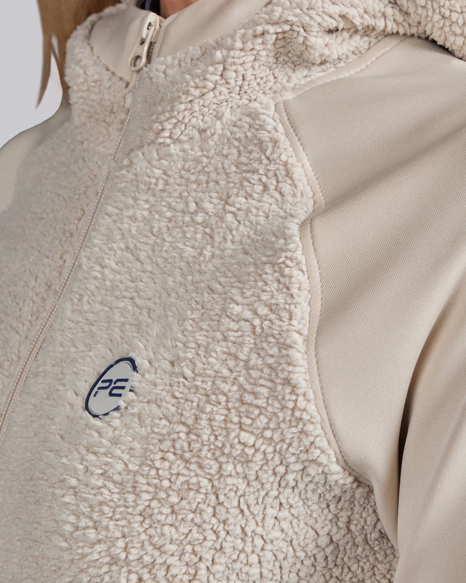Premier Equine Leora Womens Teddy Fleece Hoodie Ivory Dust
