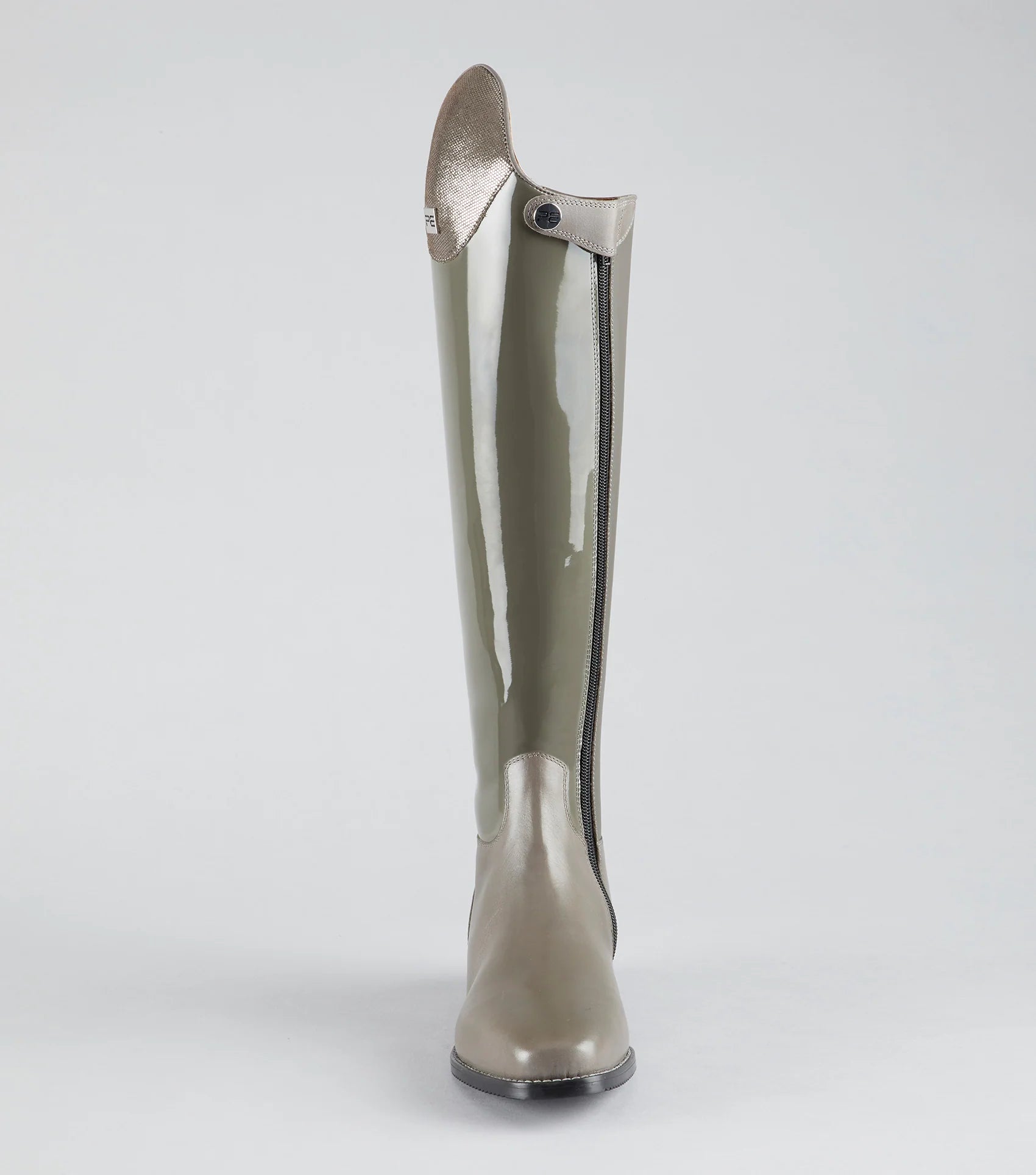 Premier Equine Grey Leather Dressage Riding Boot - Knee High Horse Riding Boot