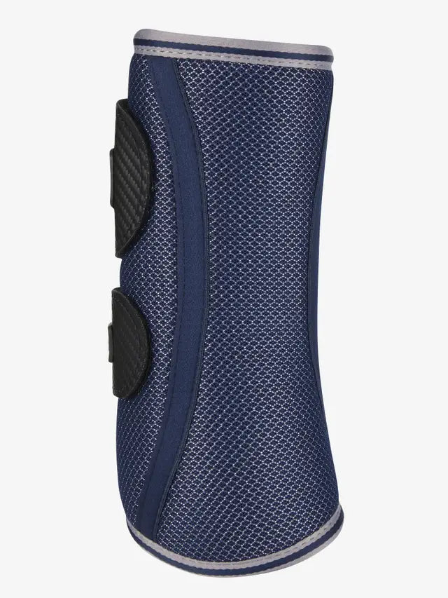 LeMieux Carbon Mesh Wrap Horse Boots - Navy. Breathable horse leg protection.
