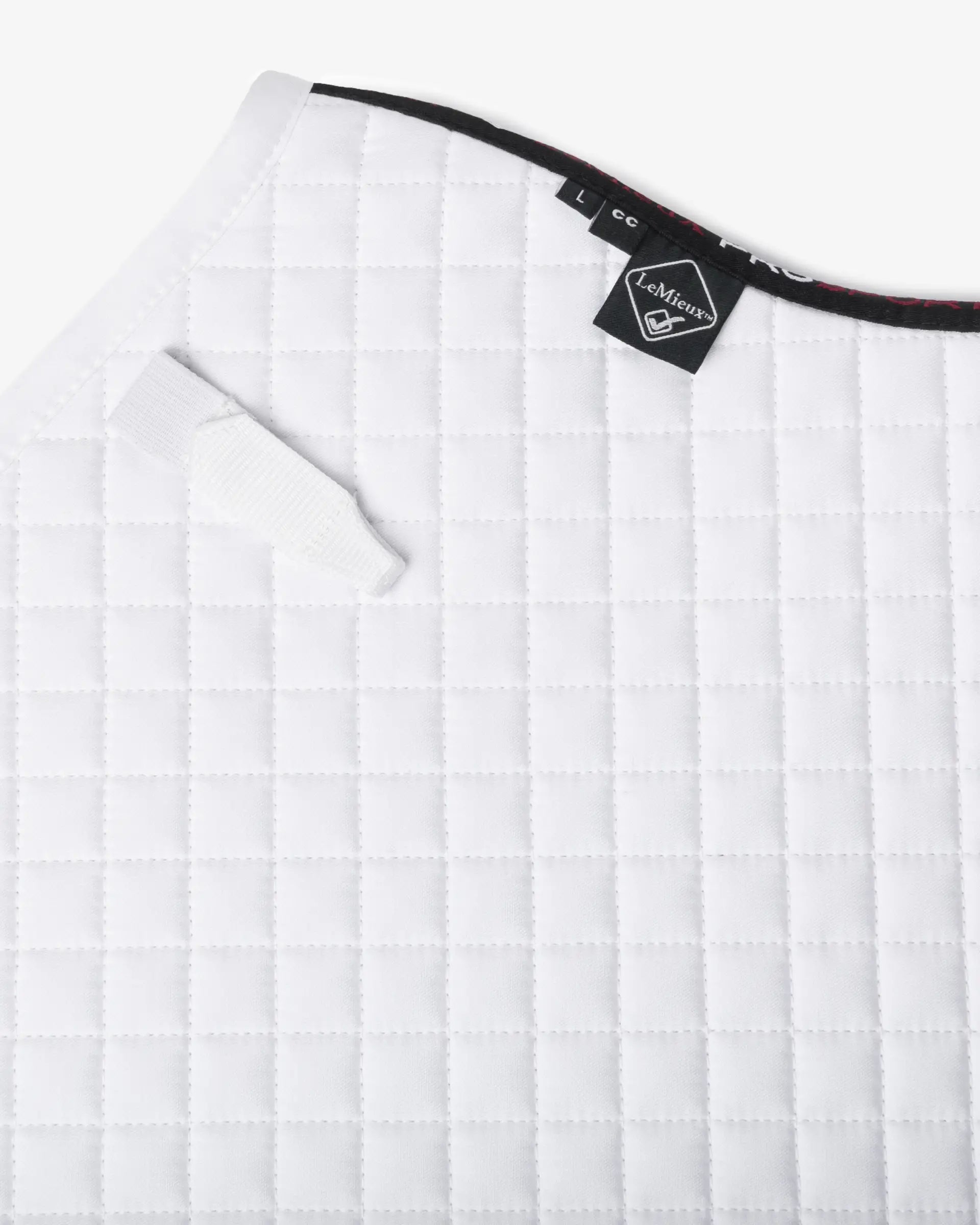 LeMieux Cotton Close Contact Half Square Saddle Pad - White: Horse Saddle Pad