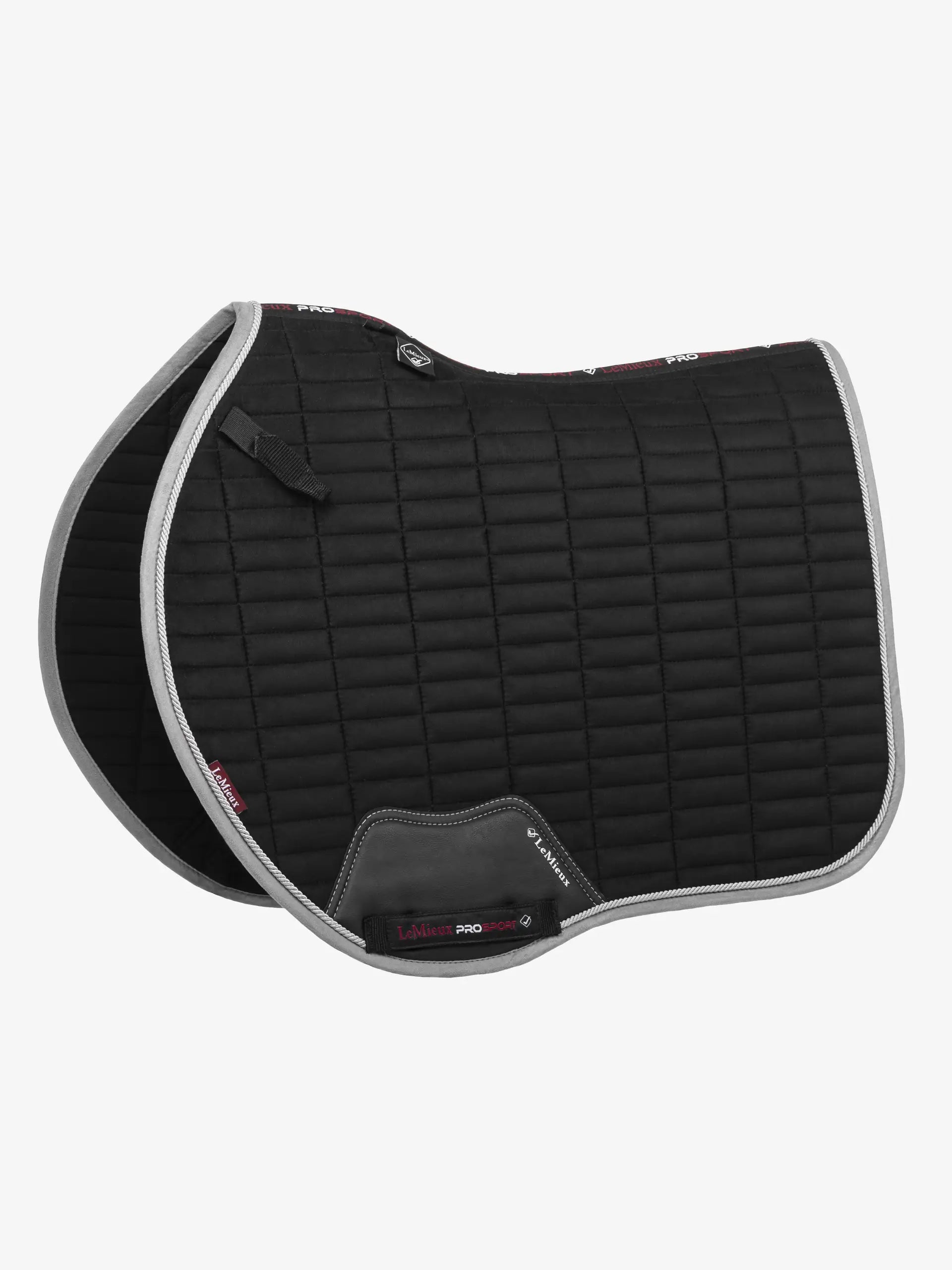 Lemieux Suede EuroJump Square Saddle Pad - Black - Equestrian Jumping Pad