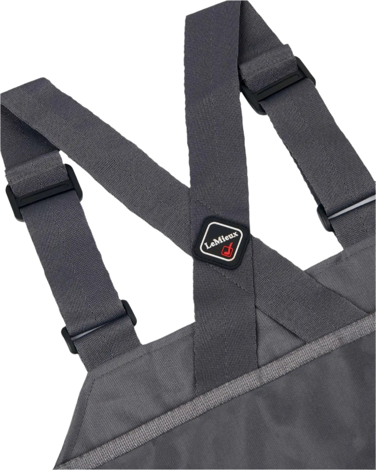 LeMieux Eventing Bib - Slate Grey: Adjustable Straps, Competition Number Holder, Equiflair