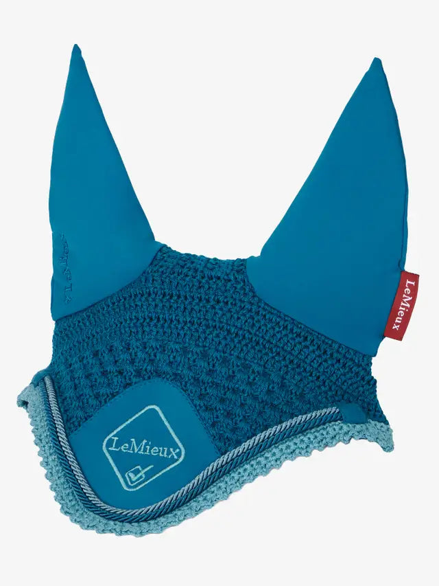 LeMieux Marine Blue Fly Hood for Horses | Classic Ear Net & Bonnet for Fly Protection