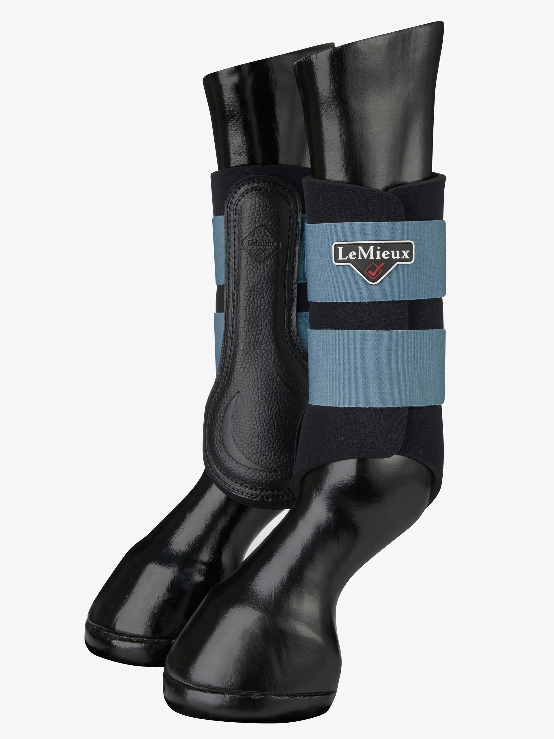 LEMIEUX horse brushing boots - Grafter Ice Blue - Durable protection for schooling, competition, and turnout. #HorseBoots #LeMieux
