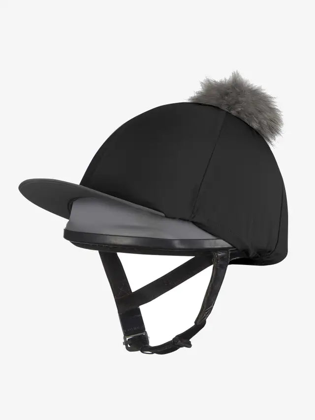 LeMieux Black Riding Helmet Silk Hat with Pom Pom | Equestrian Gear