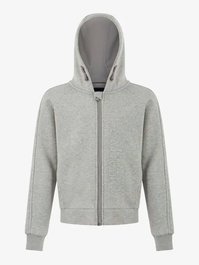 LeMieux Young Rider Hollie Hoodie - Grey Marl - Youth Equestrian Apparel - Warm and Comfortable Kids Horse Riding Zip Up