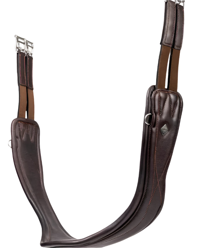 LEMIEUX Gel-Tek Anatomic Jumping Girth Brown: High performance, pressure-relieving girth for jumping horses.
