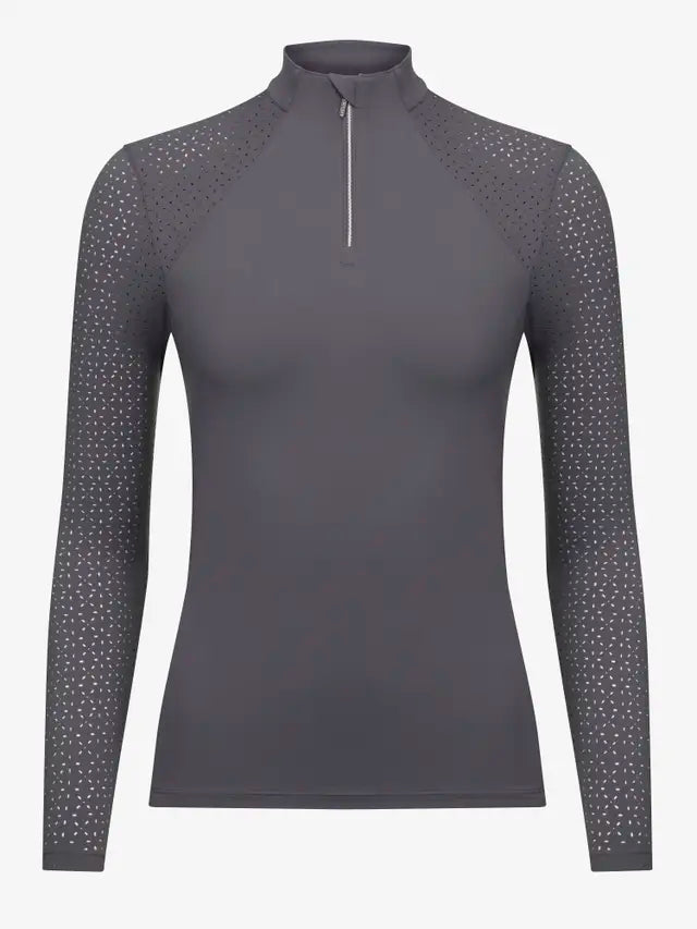 Lemieux Grey Long Sleeve Lazercut Base Layer - Equestrian Apparel - Equiflair - Clothing location-109746323830-outofstock 14
