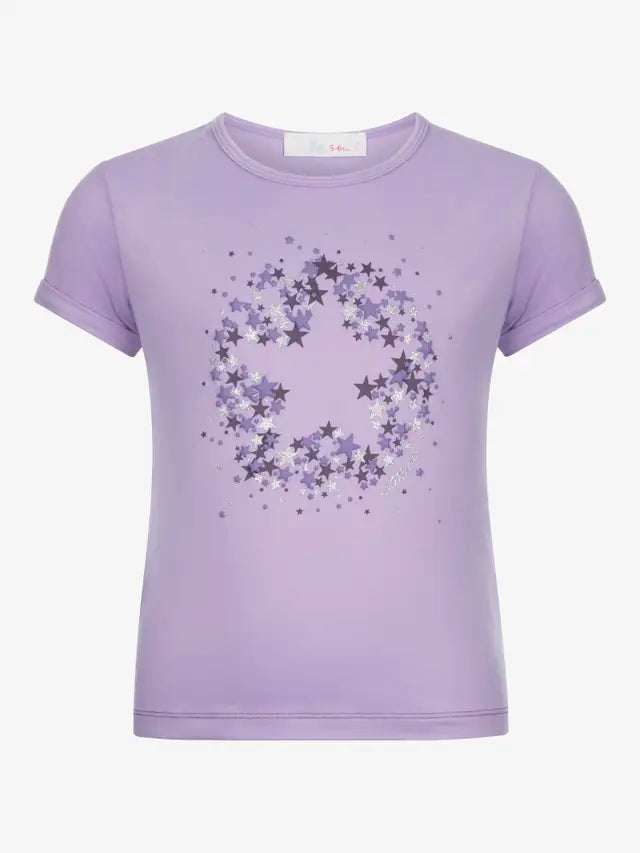 Lemieux Mini Lexi T-Shirt - Girl's Wisteria Star Tee | Equiflair