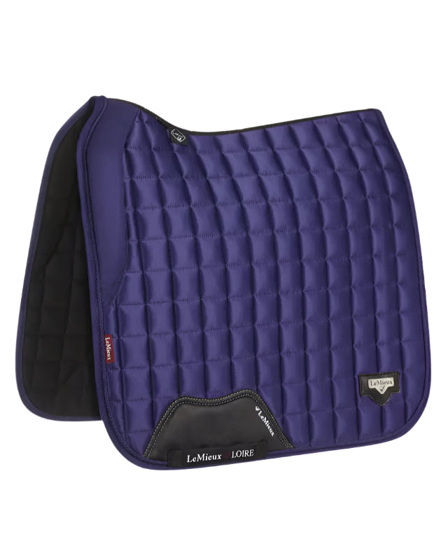 LeMieux Loire Ink Blue Dressage Square Saddle Pad - Memory Foam, Equestrian Horse Riding Gear