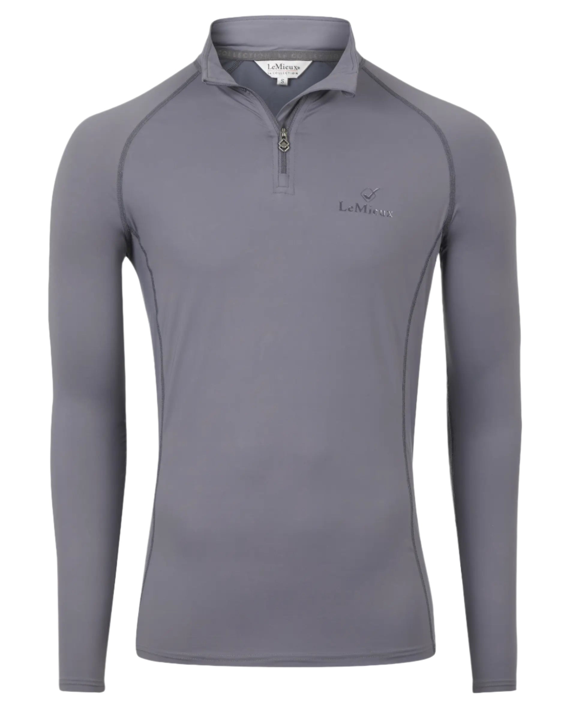 LeMieux Mens Base Layer Slate Grey - Long Sleeve Equestrian Top for Riding | Equiflair