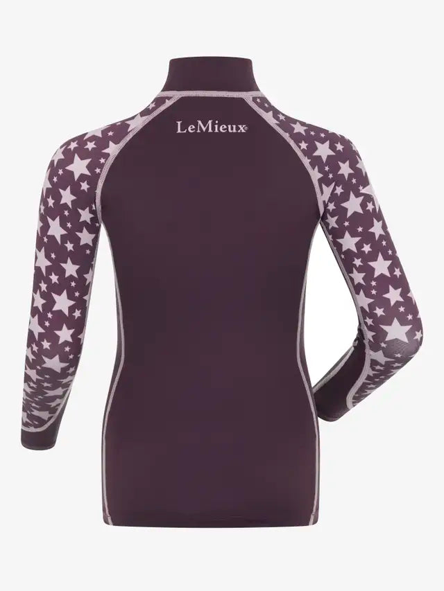 LEMIEUX Mini Base Layer - Fig - Kids Equestrian Long Sleeve Top with Star Design - Available at Equiflair