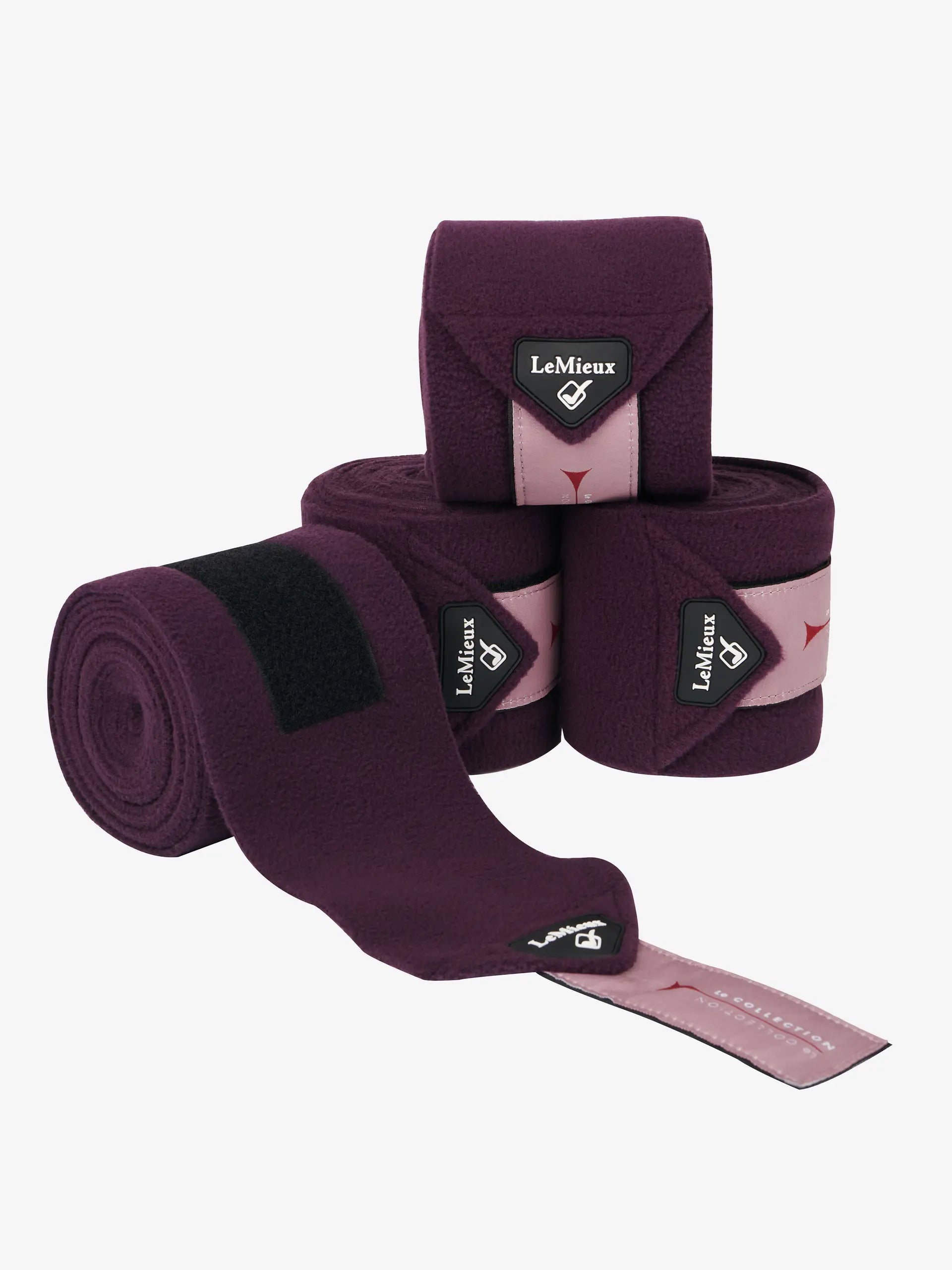 LeMieux Classic Polo Bandages Fig: Equestrian horse leg wraps, fleece bandages for horses, horse equipment.