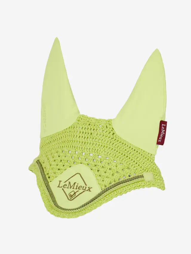 LeMieux Classic Fly Hood - Kiwi - Horse Ear Net Crochet, Anti-Fly Mask