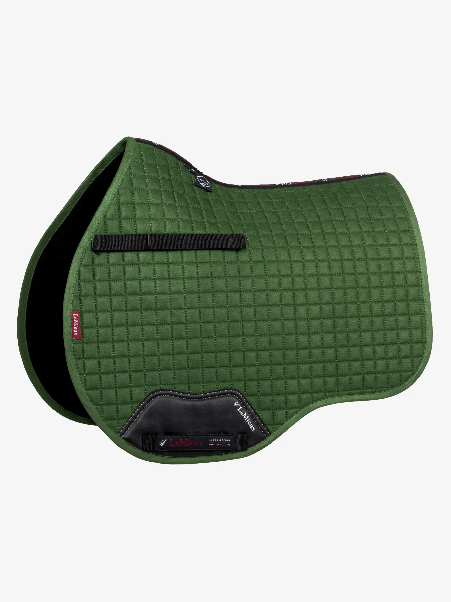 LEMIEUX SUEDE GP SQUARE Hunter Green Saddle Pad - Equestrian Horse Riding Equipment