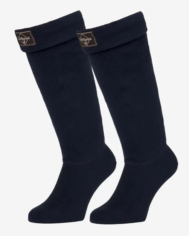LeMieux Wellington Boot Socks Fleece Navy | Equiflair