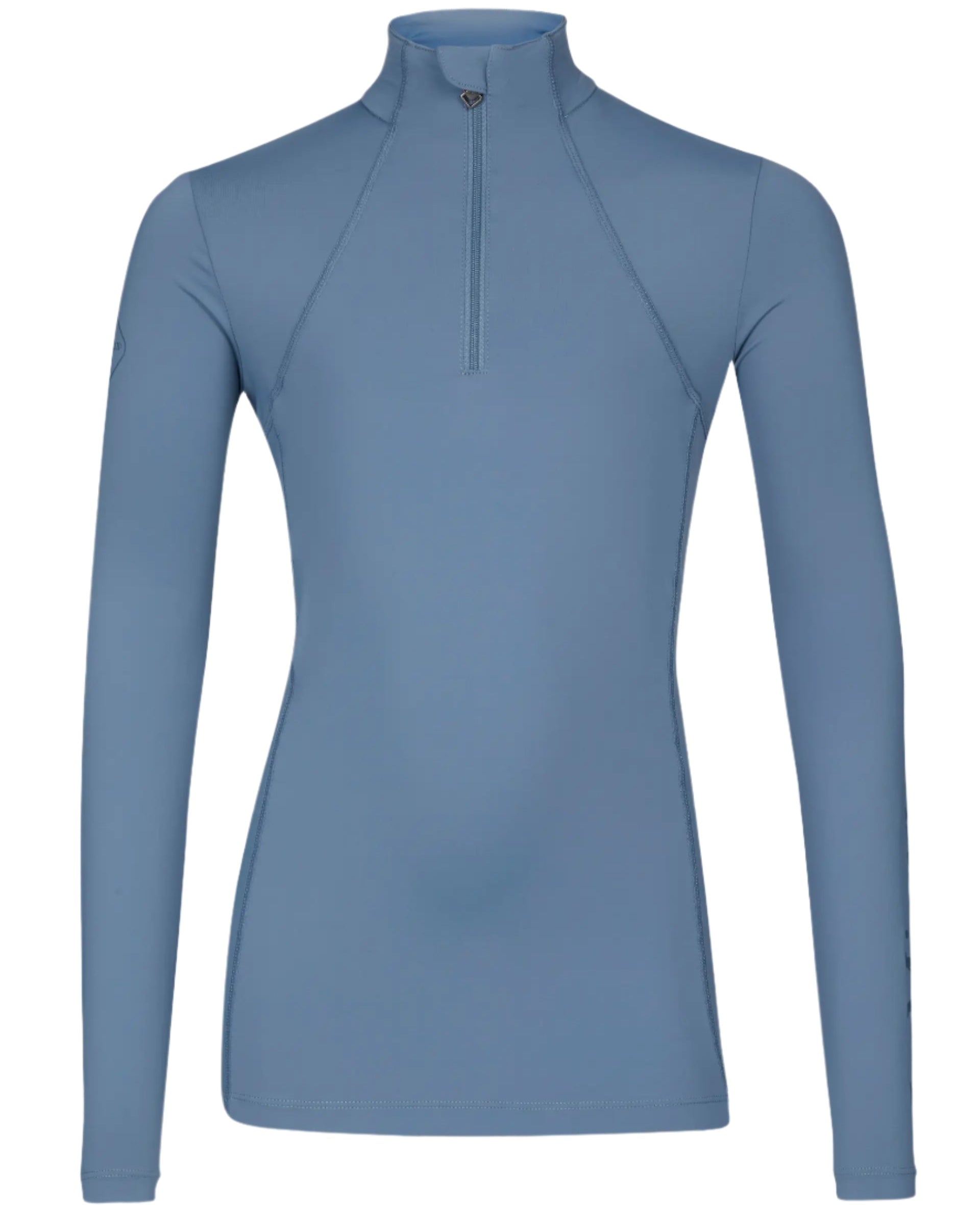 LeMieux Young Rider Base Layer - Ice Blue - Quarter Zip, UV50+, Moisture-Wicking, Performance Shirt