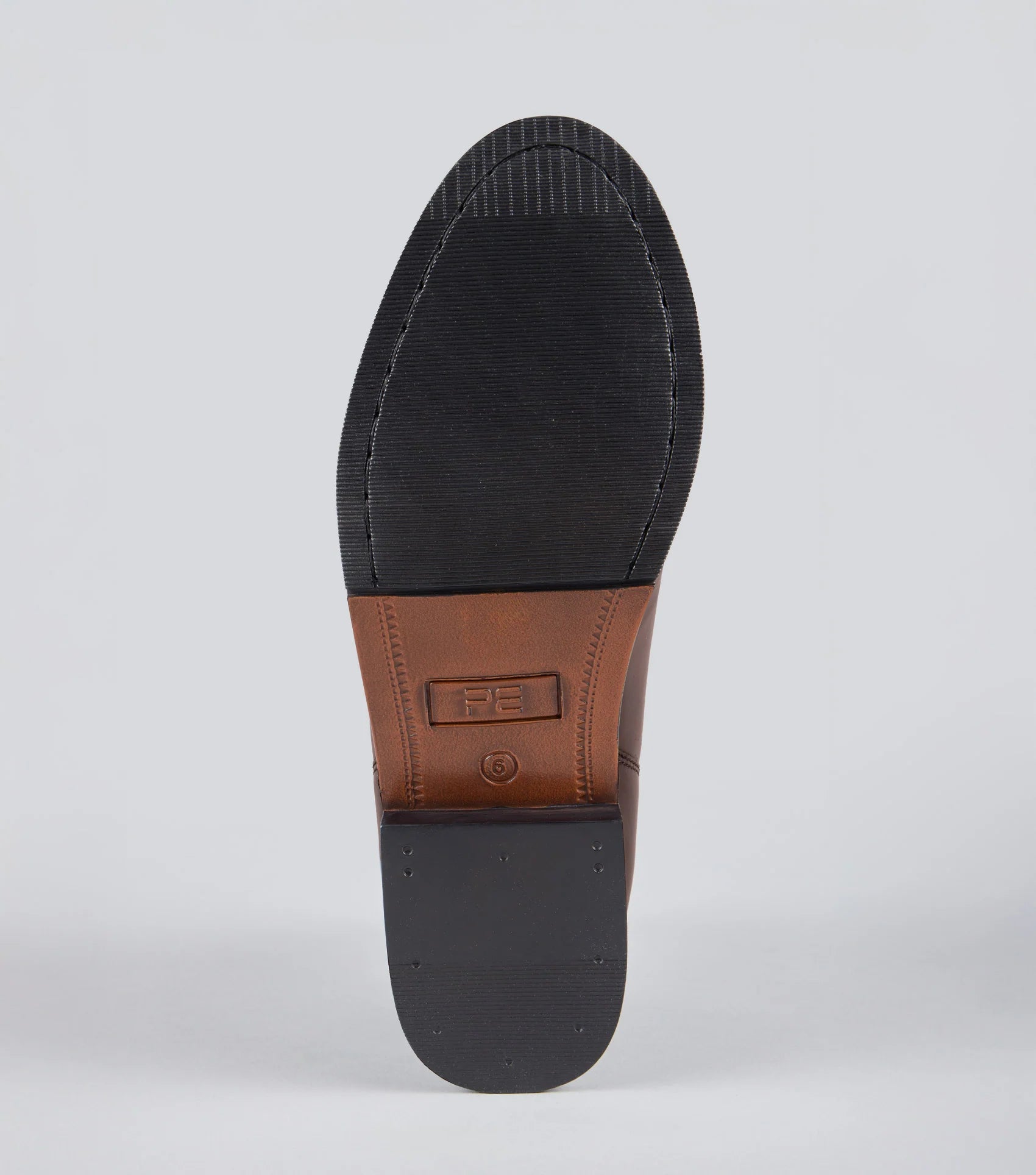 Premier Equine Mimas Leather Paddock Boot Sole - Brown Equestrian Riding Boot Bottom View