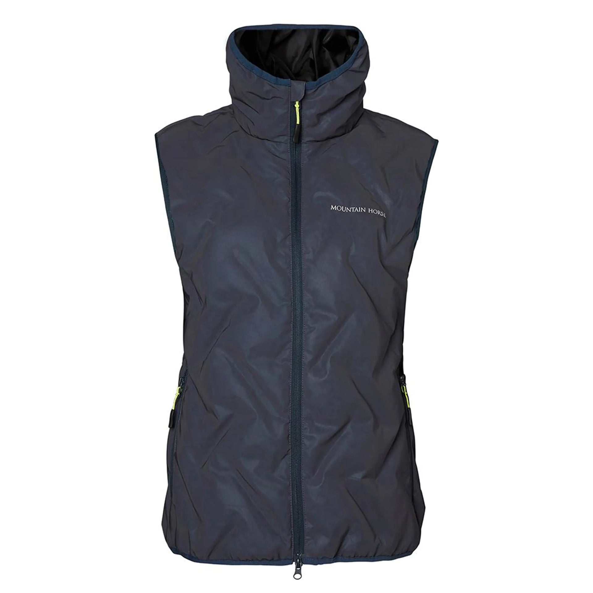 Mountain Horse Lunex Navy Reflective Vest Equestrian Safety, High Visibility Outerwear