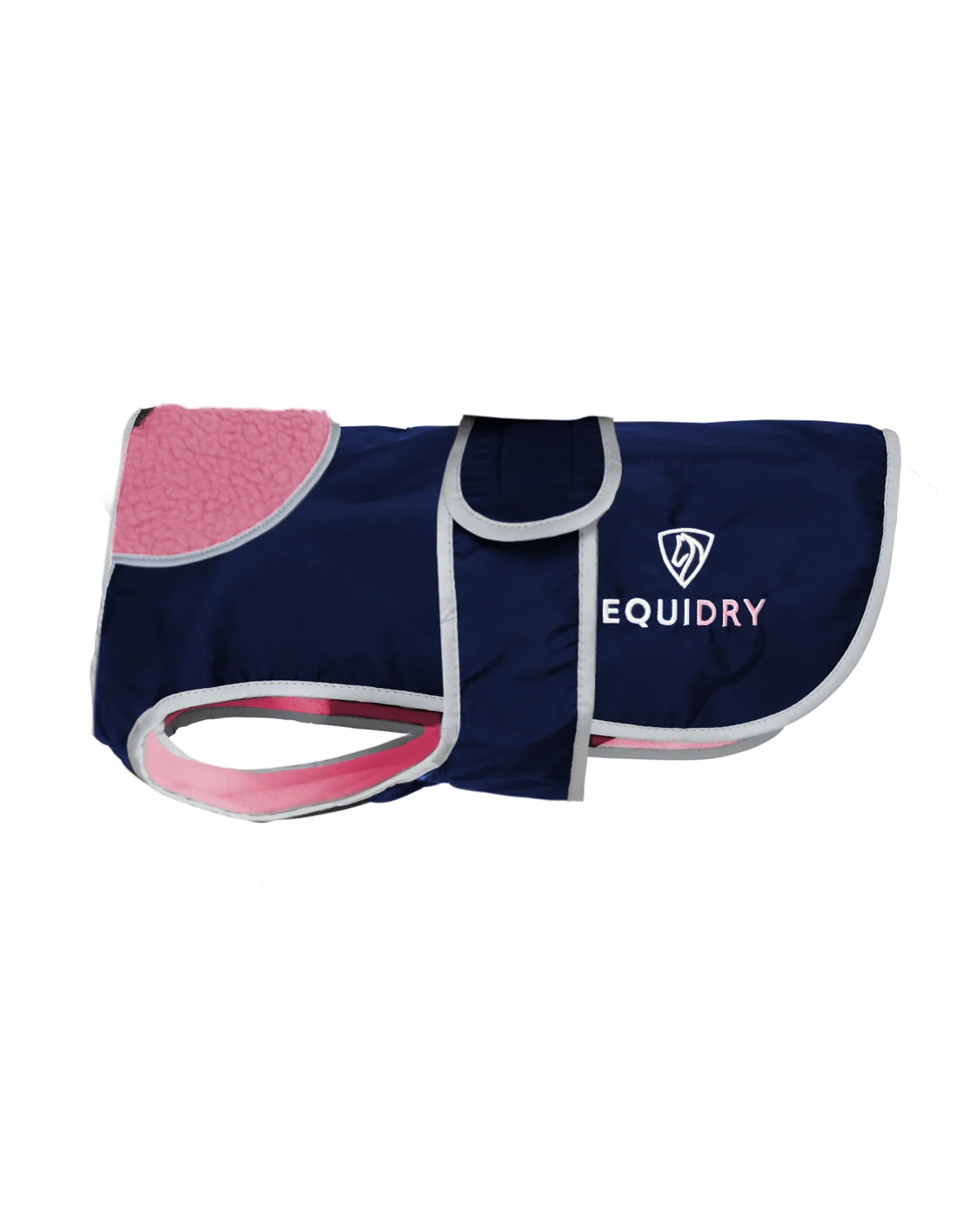 EQUIDRY Waterproof Dog Coat Navy/Penelope Pink