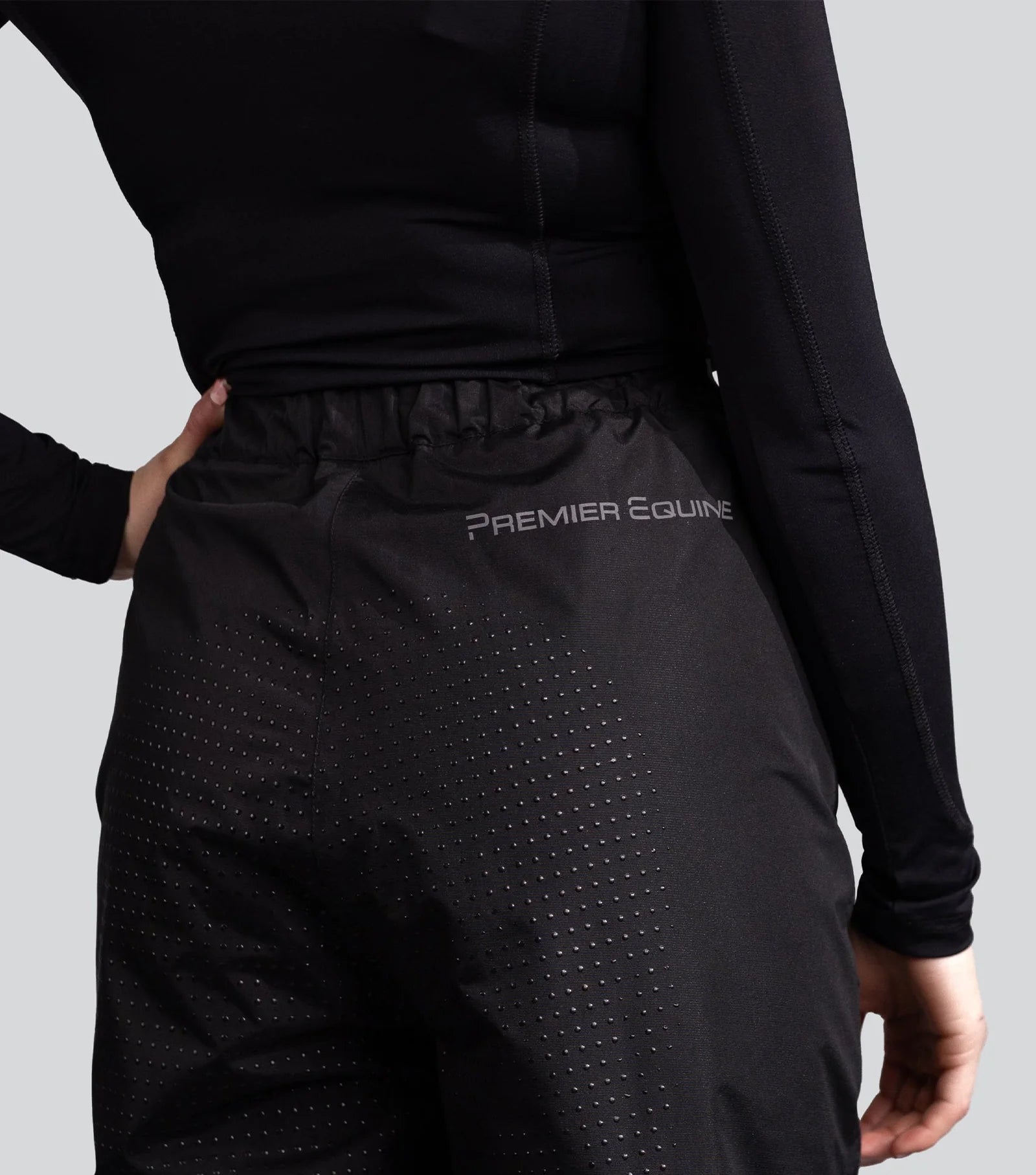 Premier Equine Nox Duo Black Waterproof Riding Trousers with Gel Seat for Equestrian Sports | Equiflair